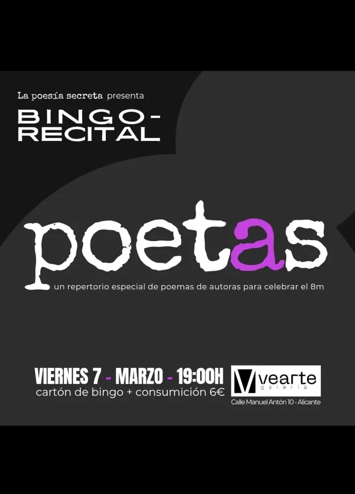 Bingo-Recital Poetas