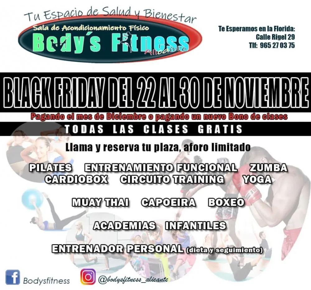 Black Friday en Bodysfitness Alicante