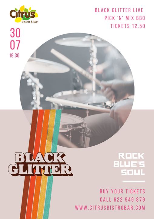 Black Glitter Cover Band