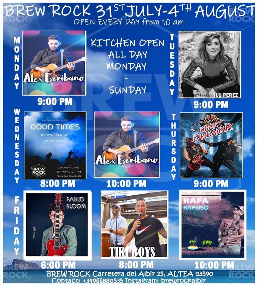 Brew Rock Concerts - 31th July - 4th August