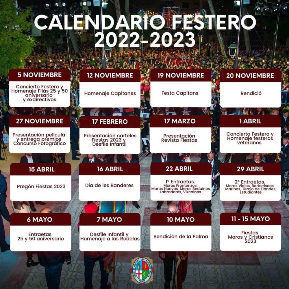 Calendario Festero Petrer - 2022-2023
