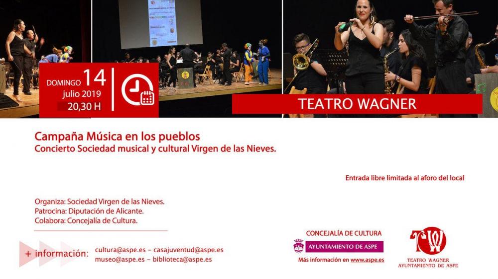Campaña Música en los pueblos. Concierto Sociedad Musical y cultural Virgen de las Nieves