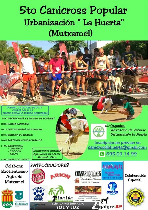 Canicross Popular Urbanización "La Huerta" Mutxamel 2018