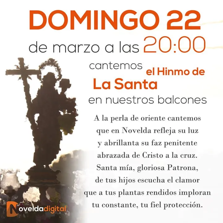 Cantemos el himno de la santa en Novelda