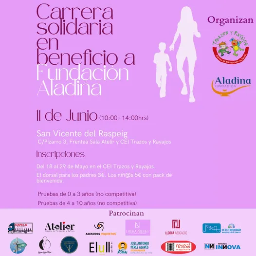 Carrera Solidaria en beneficio a Fundación Aladina