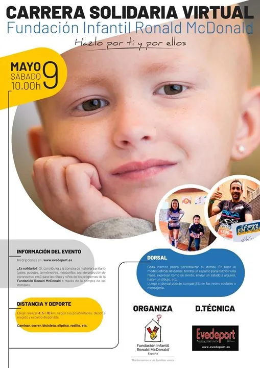 Carrera Solidaria Virtual - Fundación Infantil Ronald McDonald