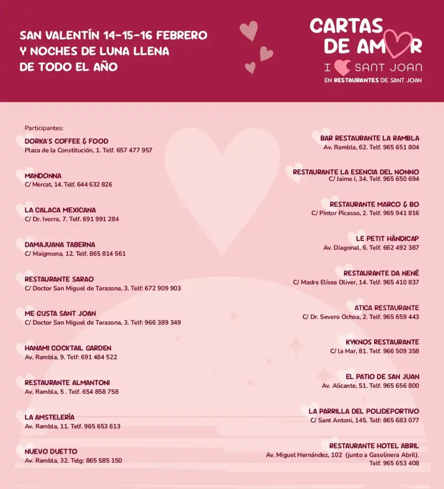 Cartas de Amor - I ♥ Sant Joan