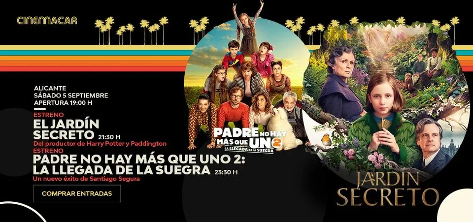 Cartelera 5 Spt: El Jardín Secreto + Padre no hay más que uno.2