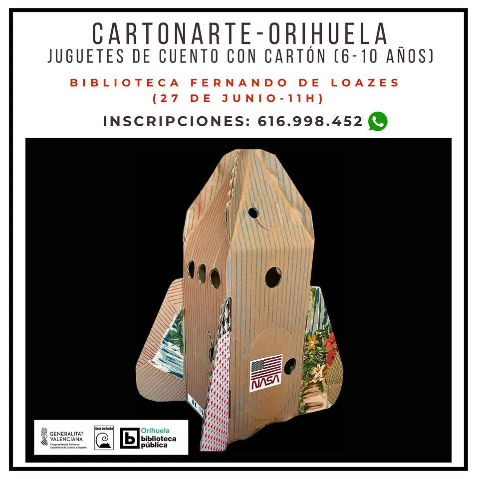 Cartonarte Orihuela - Taller de juguetes de cuento con cartón