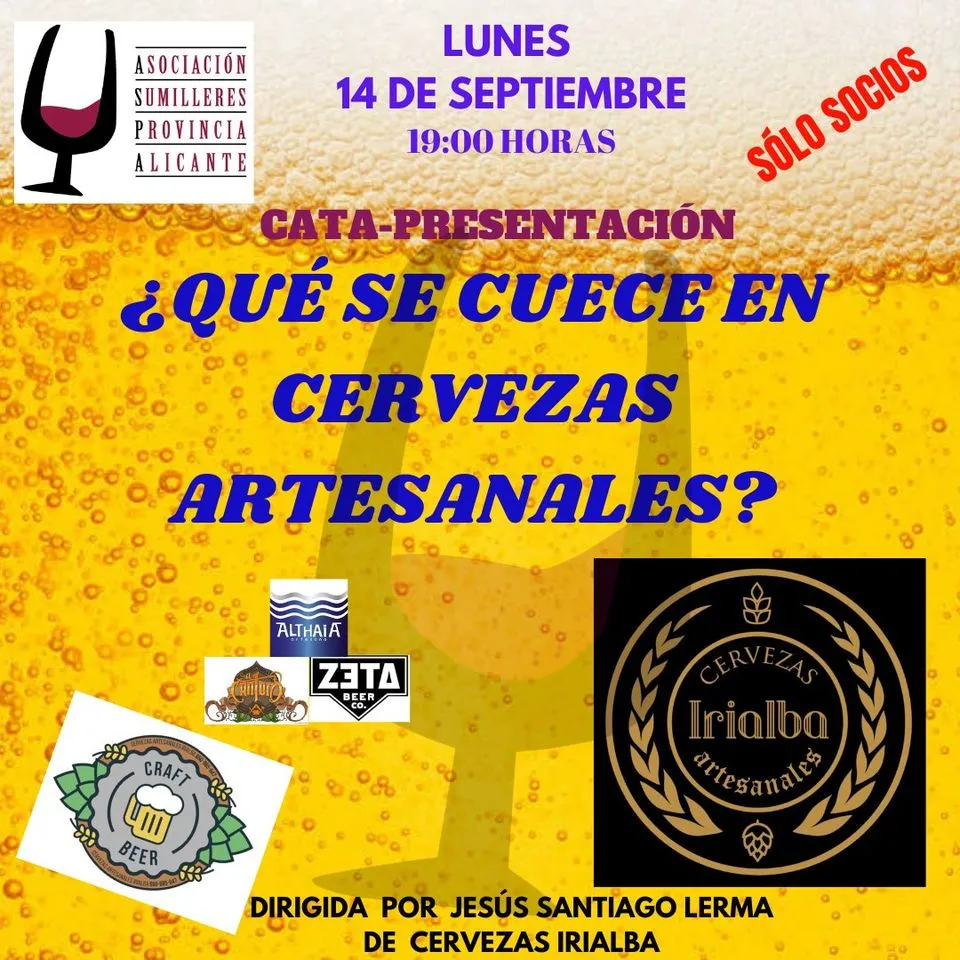 Cata cervezas artesanales de Aspa Sumilleres