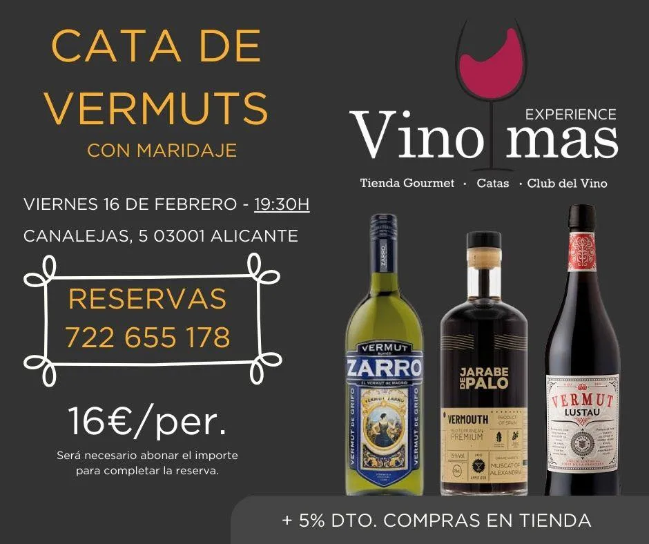 Cata de Vermuts con maridaje