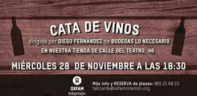 Cata de Vinos Oxfam Intermón en Alicante