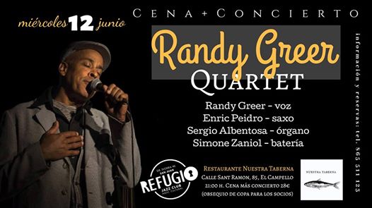Cena + Concierto: Randy Greer Quartet