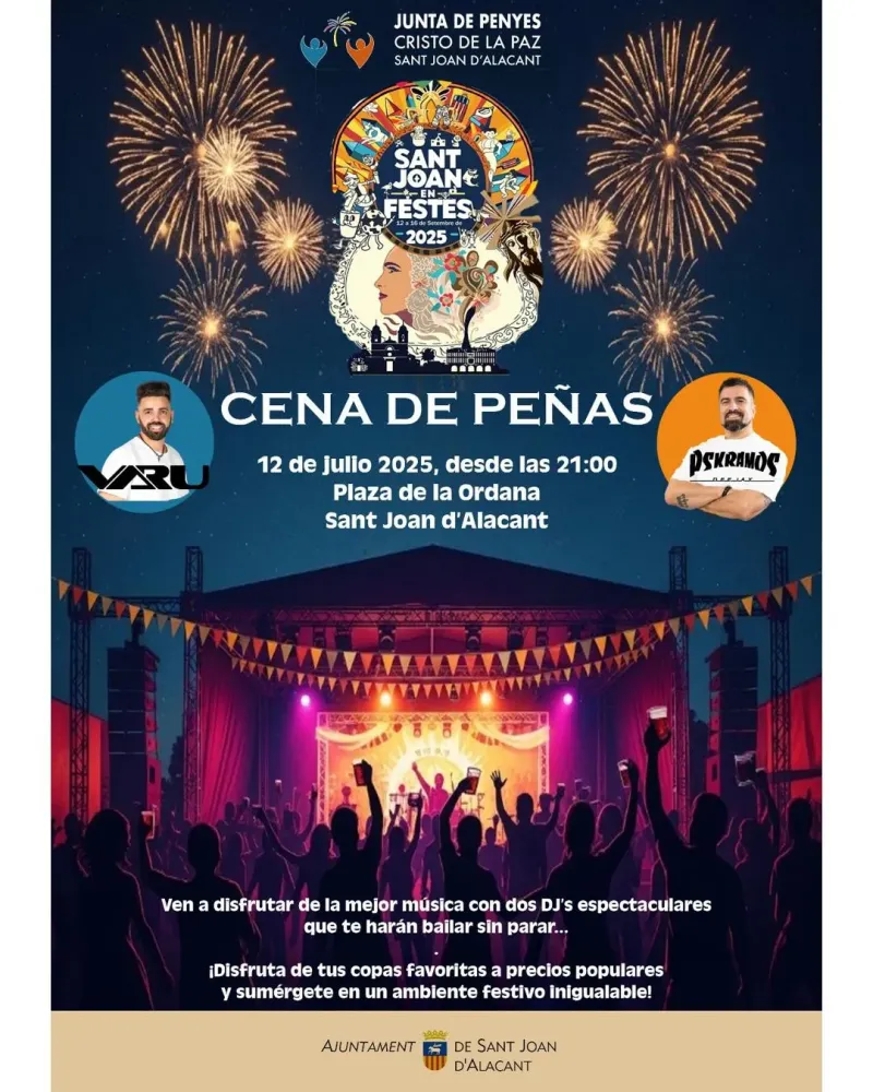Cena de Peñas ► Fiestas del Cristo de la Paz 2025
