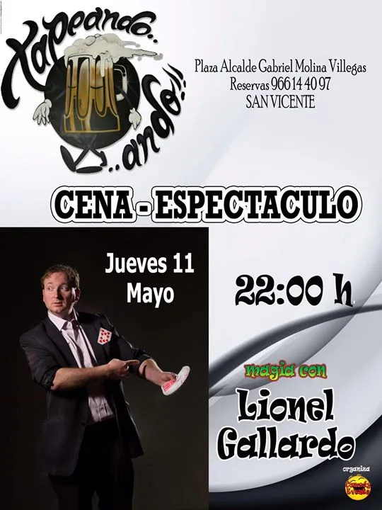 Cena Espectáculo el mago Lionel Gallardo
