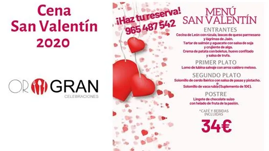 Cena San Valentín 2020 Albatera