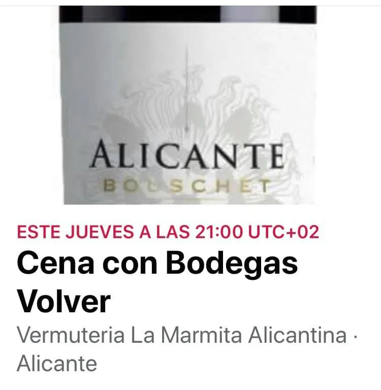 Cenas con bodegas Volver