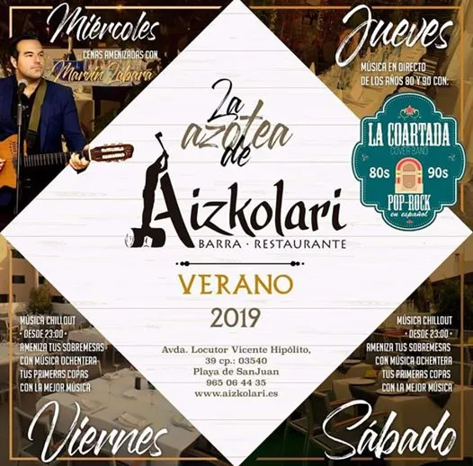 Cenas con encanto en La azotea de Aizcolari