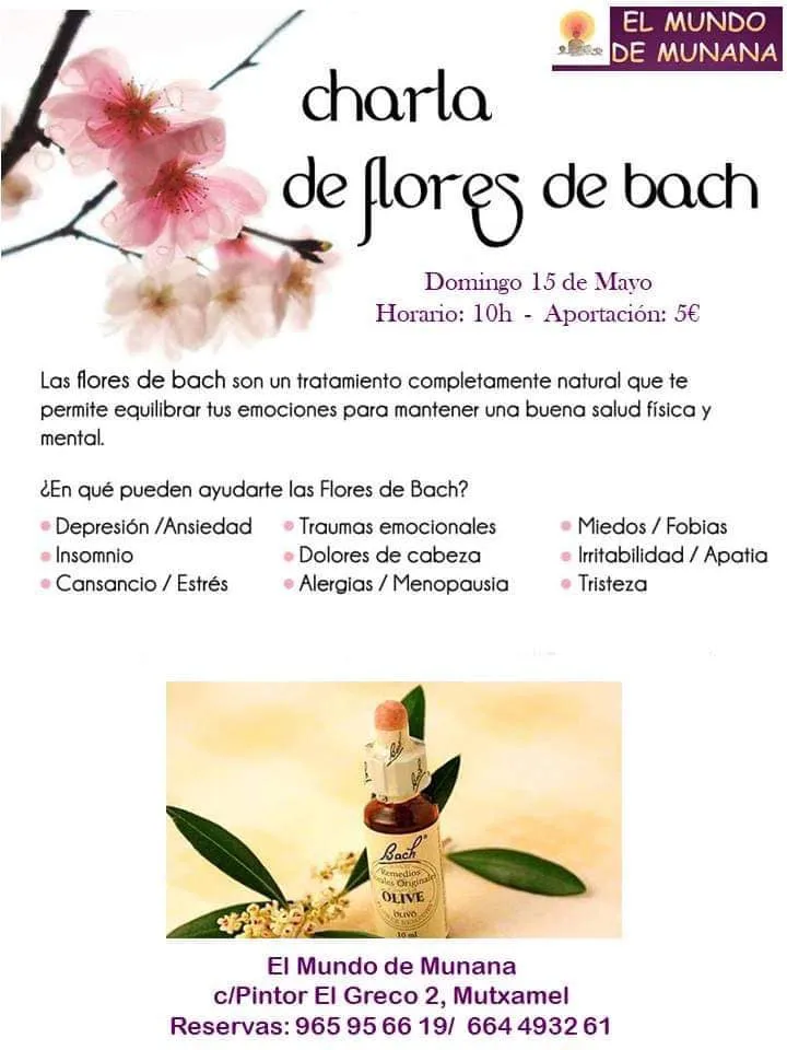 Charla las flores de bach"