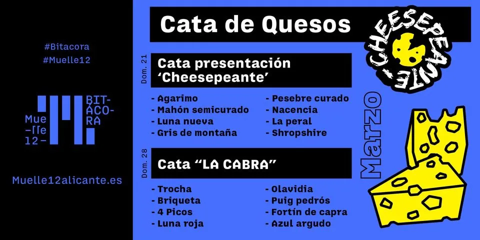 Cheesepeante - Catas de queso en Muelle12 - Puerto de Alicante
