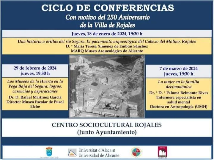 Ciclo Conferencias 250 Aniversario de la Villa de Rojales