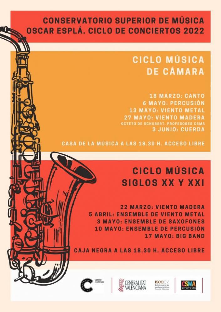 Ciclo de conciertos del Conservatorio superior de Música Oscar Esplá en Las Cigarreras 2022