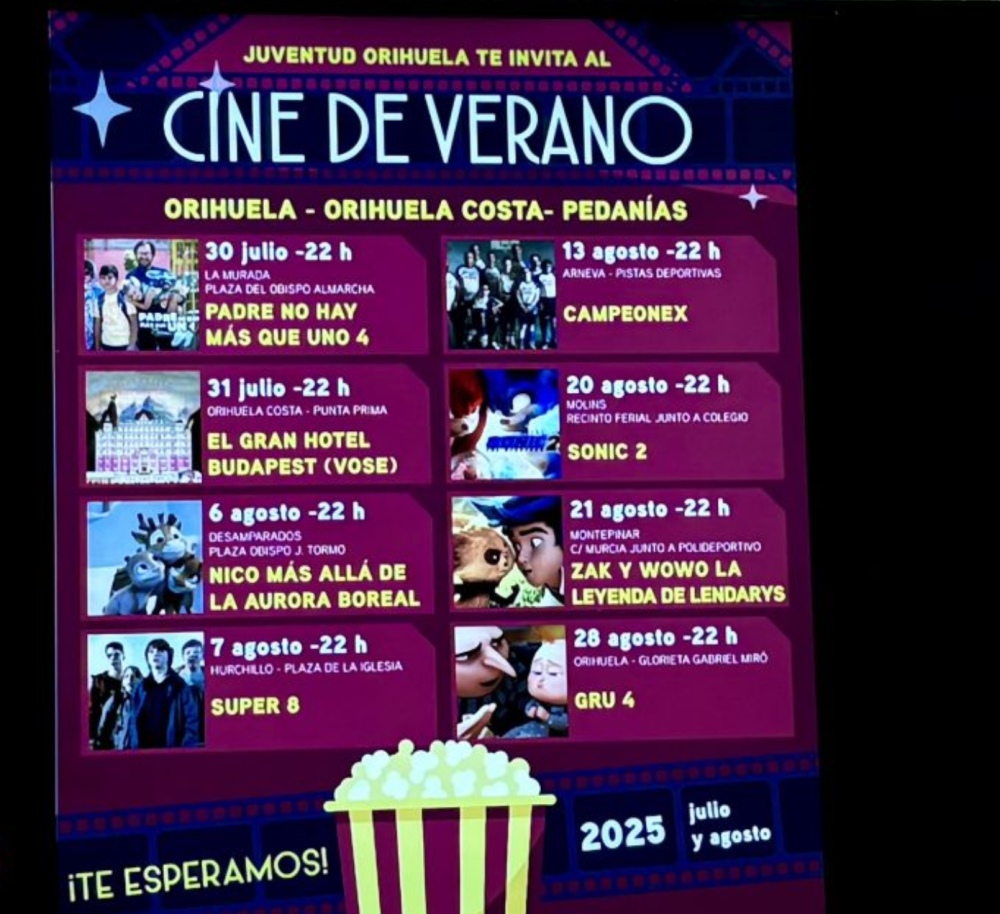 Cine de Verano a Orihuela: Noches Mágicas Bajo las Estrellas