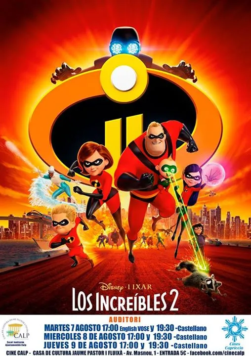 Cine de verano: Los increíbles 2 en Calpe