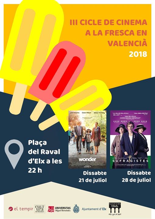 Cinema a la fresca en Valencià en Elx