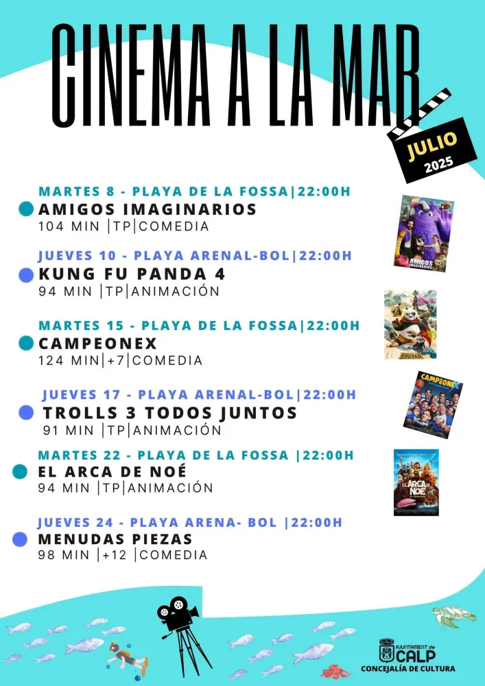Cinema a la Mar Calp Julio 2025