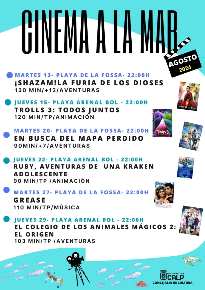Cinema a la Mar Calpe 2024