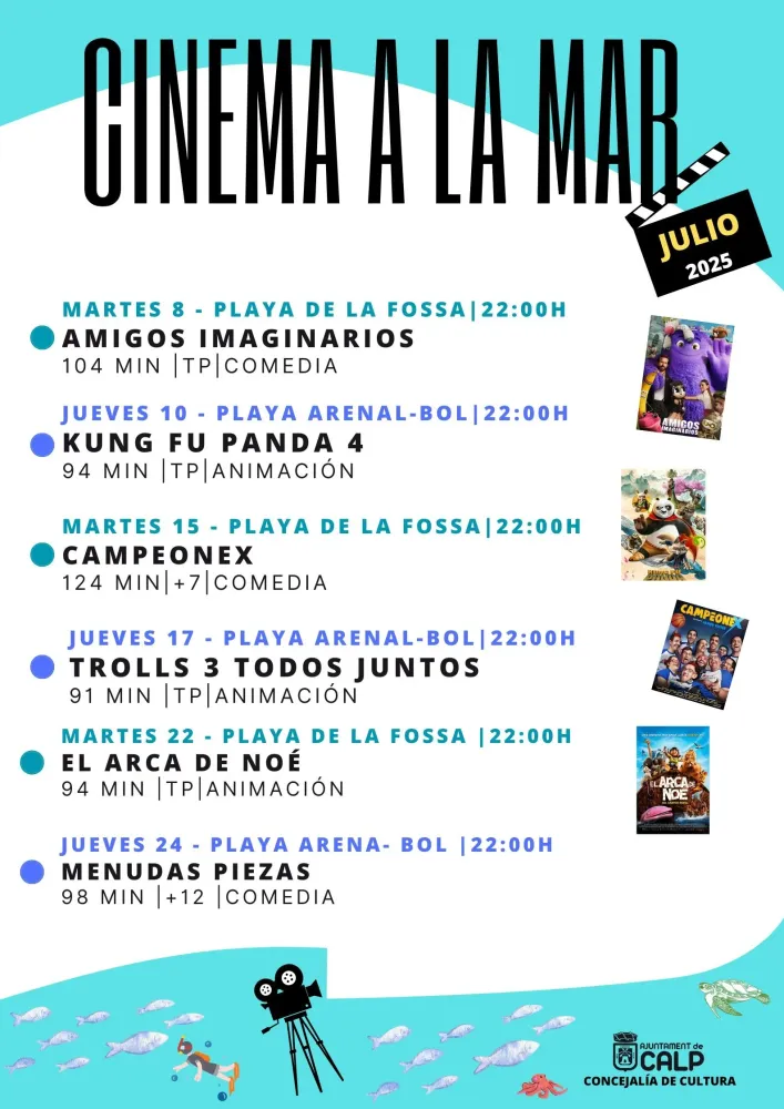 Cinema a la Mar Calpe 2025