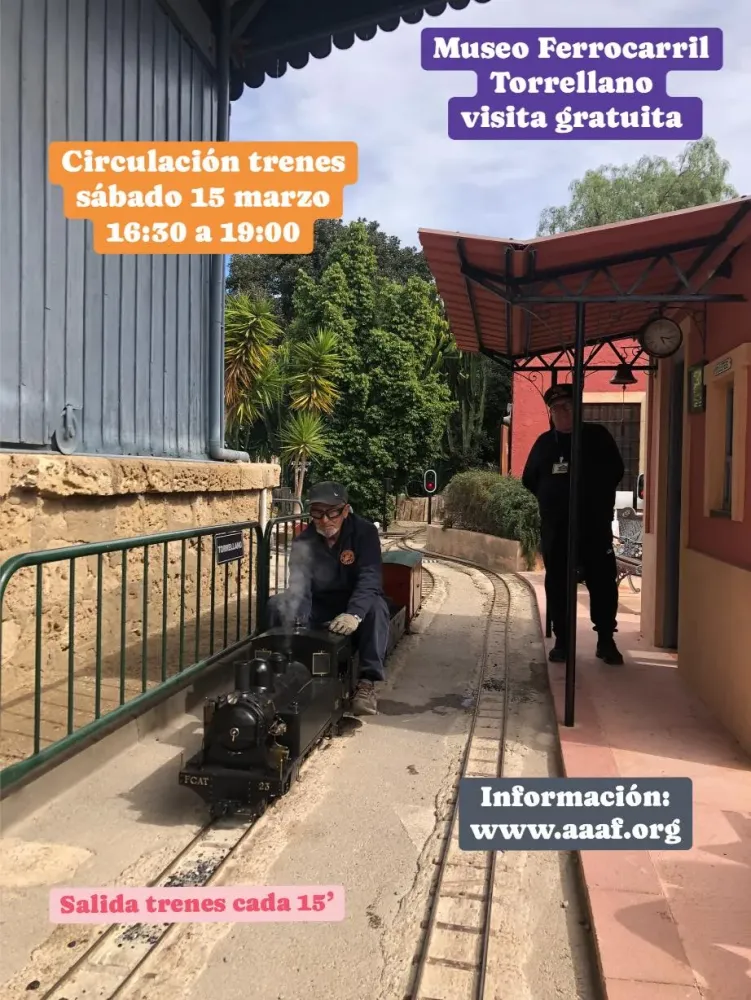 Circulacion de Trenes Museo del Ferrocial Torrellano