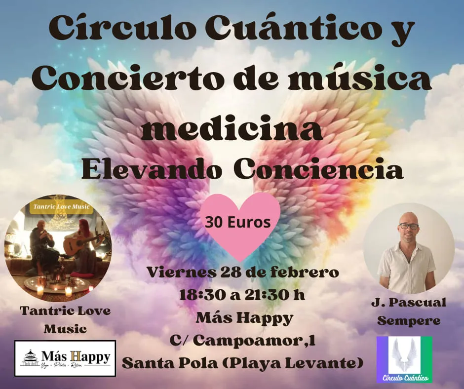 Circulo cuántico y concierto de música medicina elevando conciencia