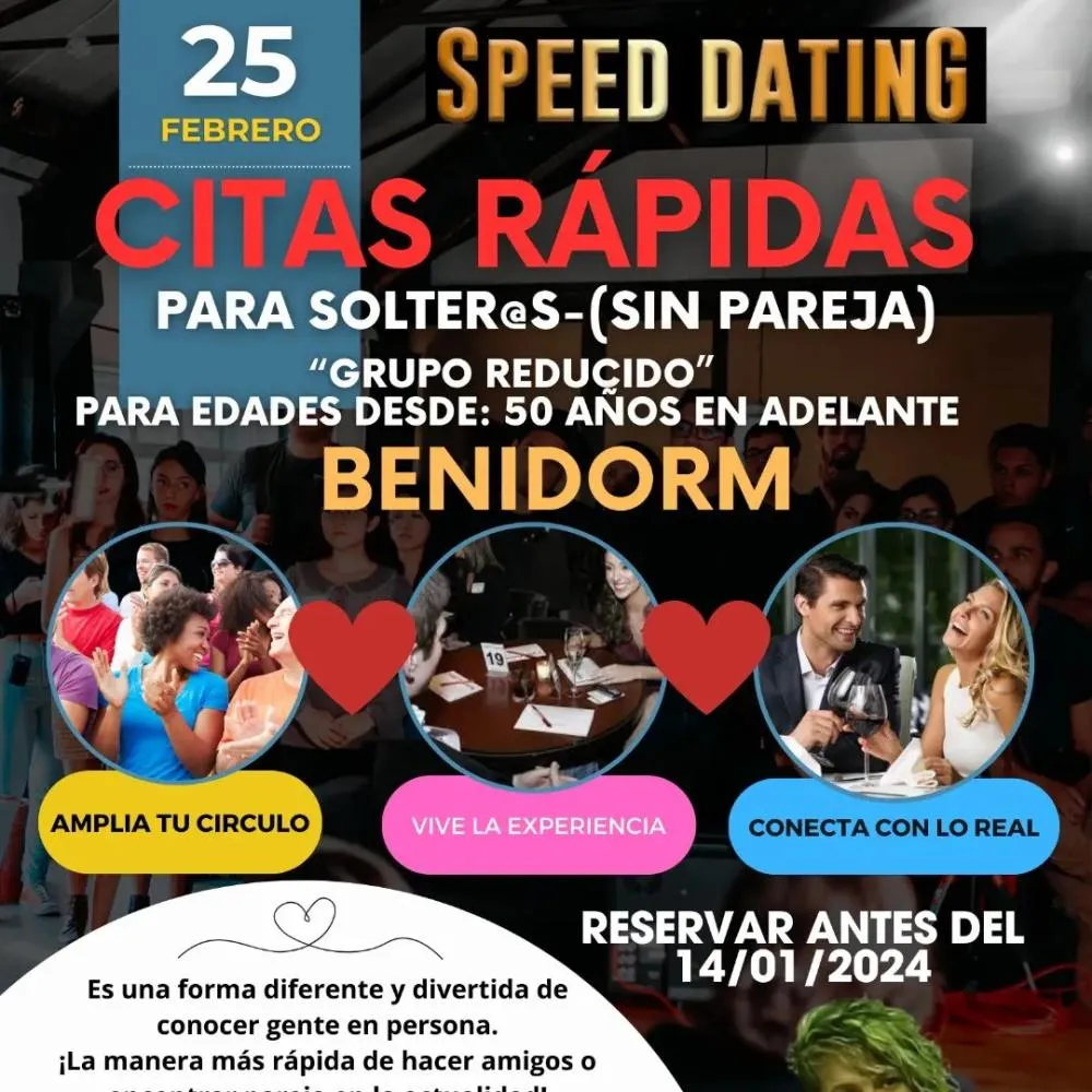 Citas Rápidas - Speed Dating Para Solter@s sin pareja