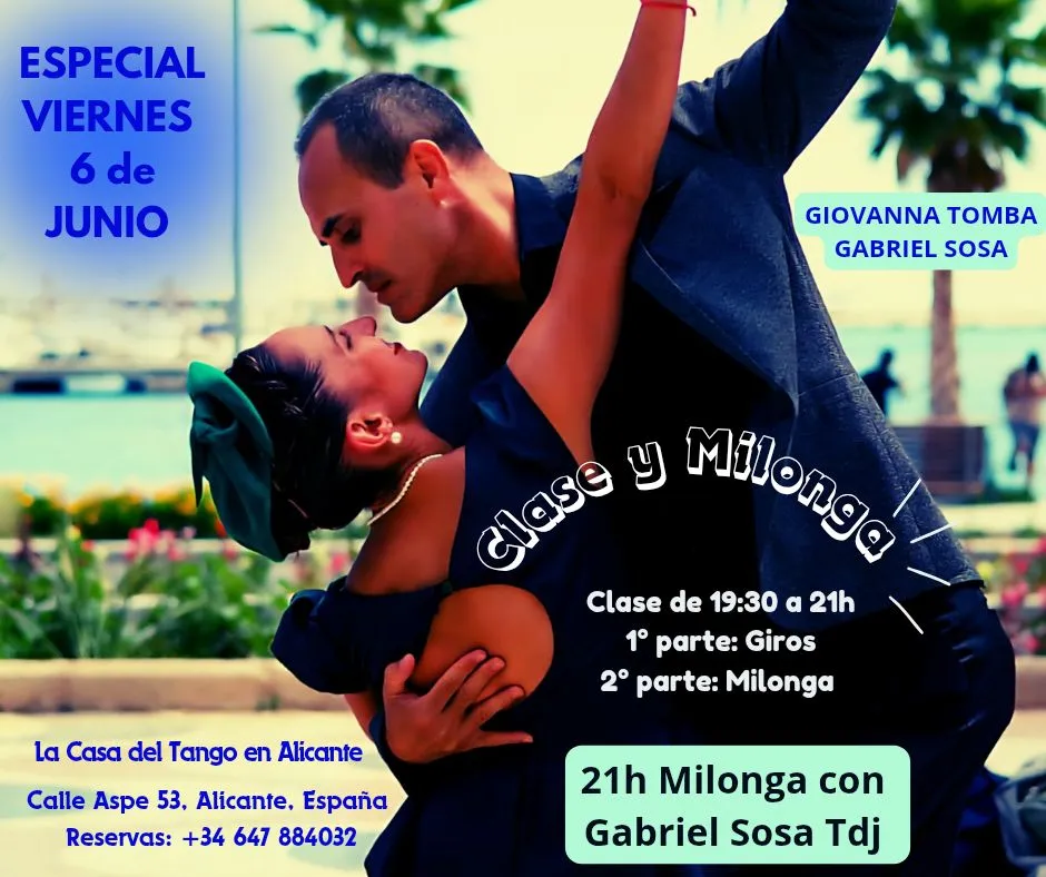 Clase y milonga con Giovanna Tomba y Gabriel Sosa