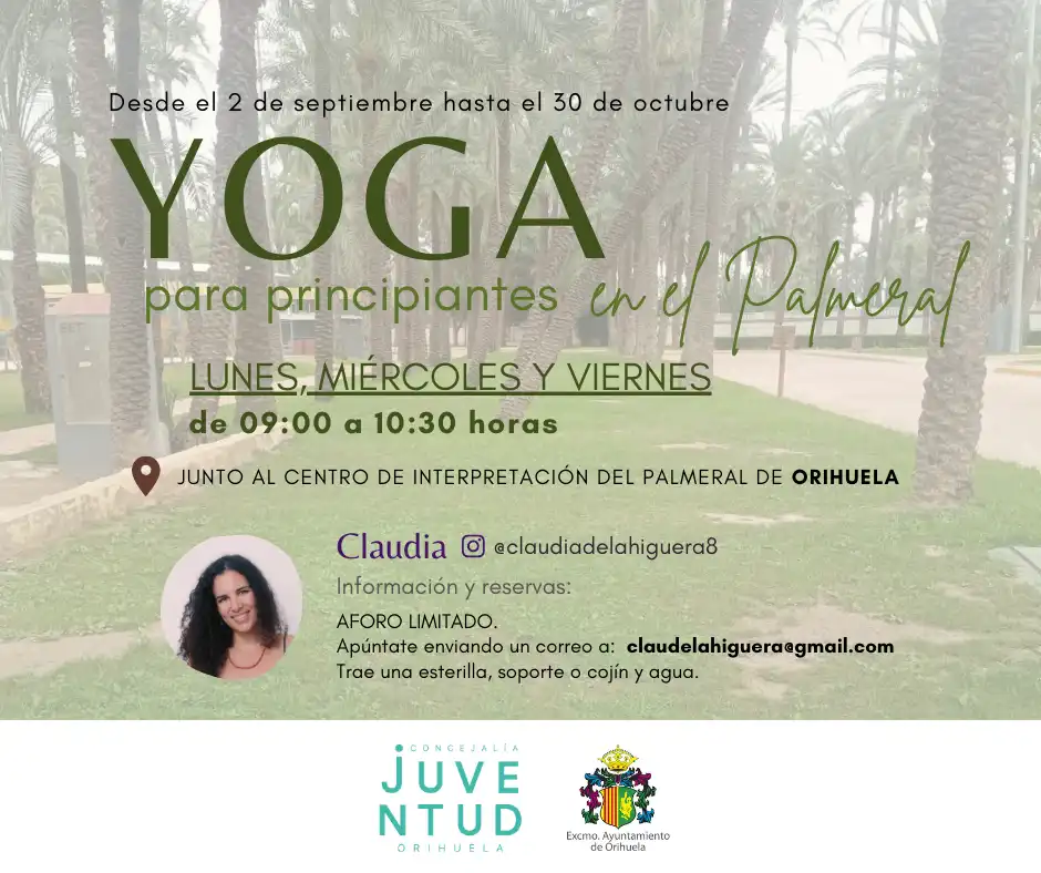 Clases de yoga en Orihuela en septiembre y octubre 2024