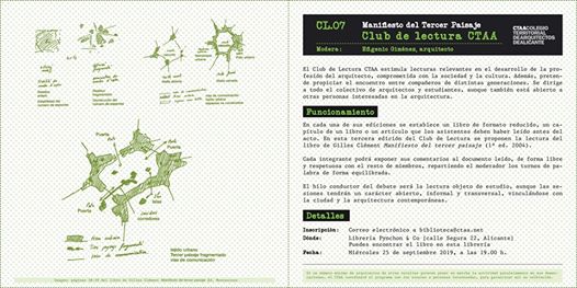 Club de Lectura CTAA 'Manifiesto del Tercer Paisaje'