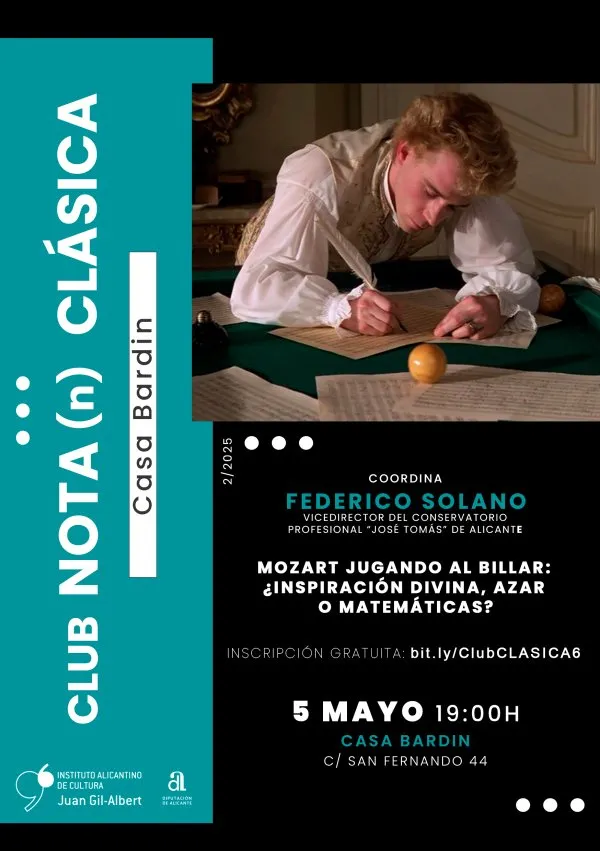 Cluc Nota(N) Clásica: Mozart jugando al billar: "¿Inspiración divina, azar o matemáticas
