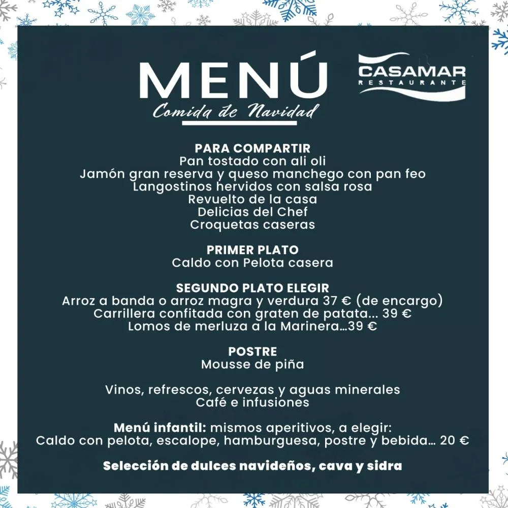 Comida de Navidad en Casamar
