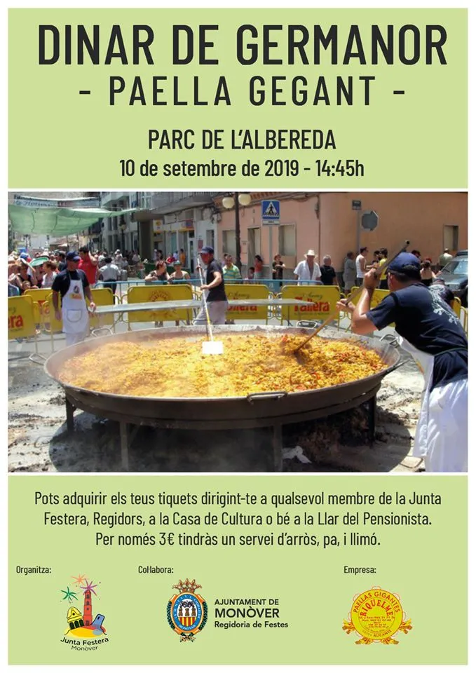 Comida del Hermanamiento - Paella Gigante en Monóvar