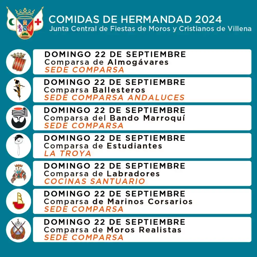 Comidas de Hermandad Villena 2024