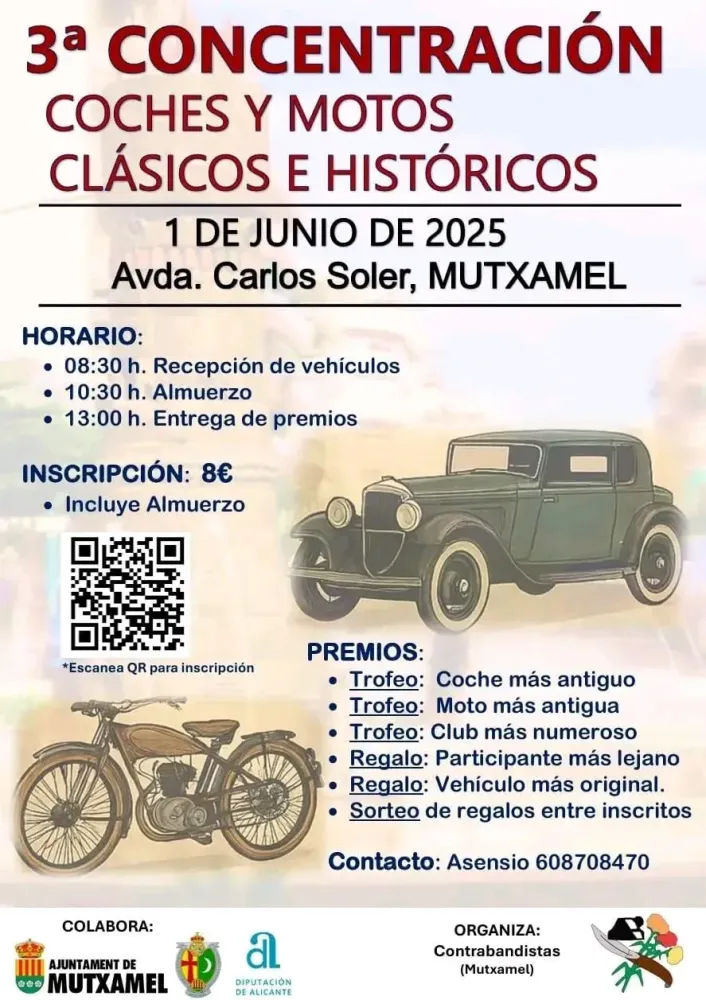 Concentración coches y motos clásicos e históricos