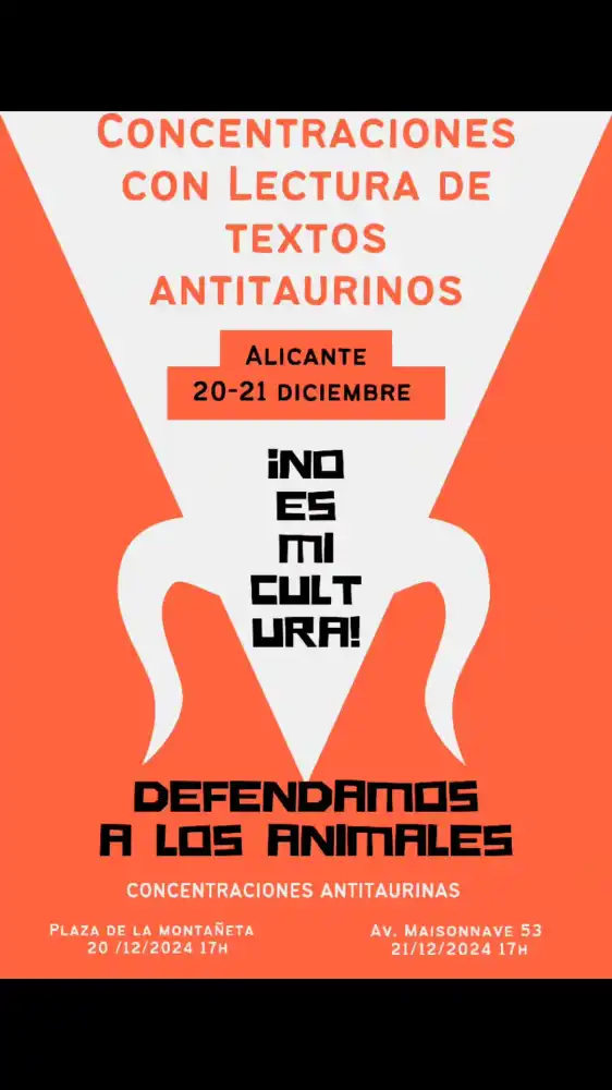 Concentración con lectura de textos antitaurinos