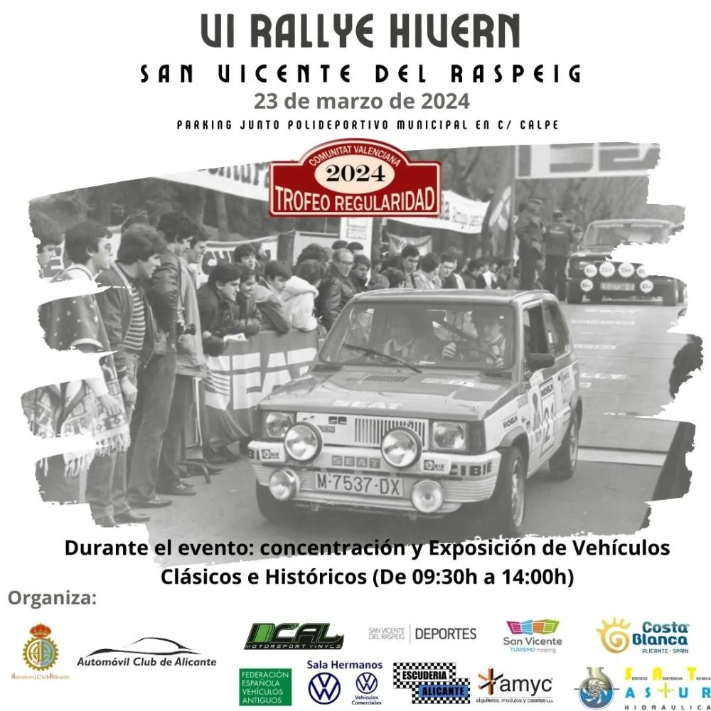 Concentración de coches históricos - Rallye Hivern San Vicente del Raspeig 2024