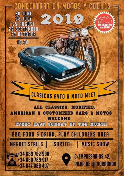 Concentración de Coches Y Motos en Pilar de la Horadad