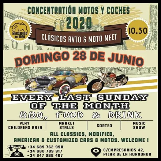 CONCENTRACIÓN DE COCHES Y MOTOS en Pilar de la Horadada