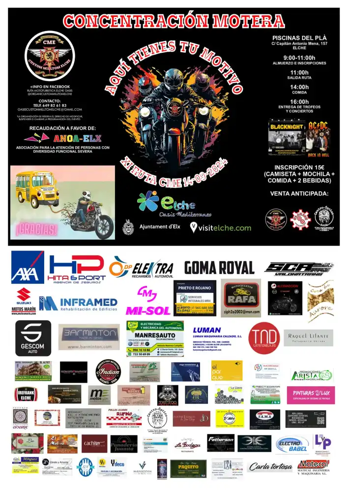 Concentración Motera Elche con Black Night & Back to Hell