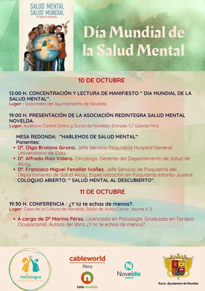 Concentración y lectura de manifiesto por el Dia Mundial de la Salud Mental