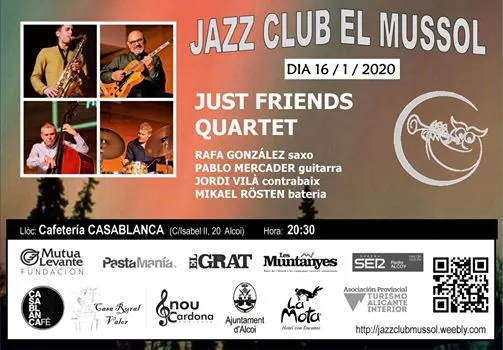 Concert "Just Friends Quartet" dijous 16 gener 2020